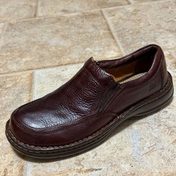 Born‎ Mens Brown Size 10M Leather Slip-On Loafer Shoes Sanitized Great Condition main image 9
